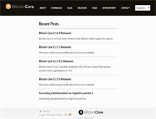 Tablet Screenshot of bitcoincore.org